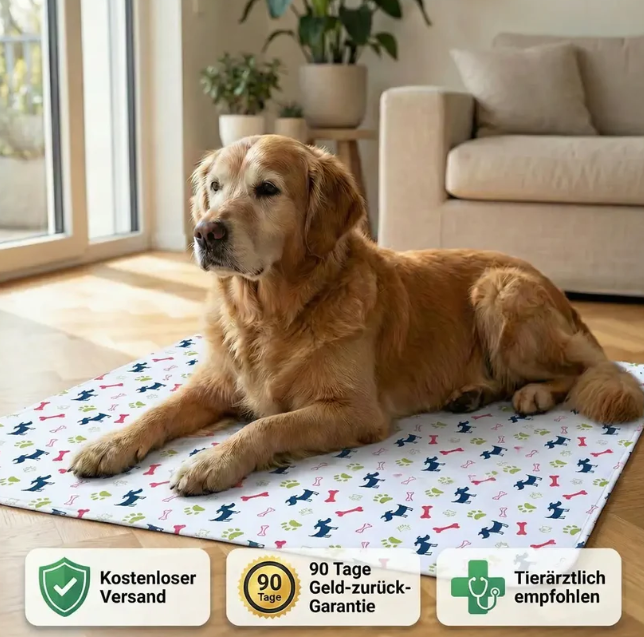 Hygienische, saugfähige und waschbare Hundematte für Hunde und Welpen