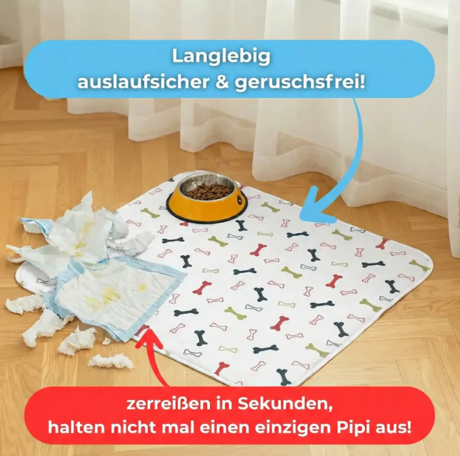 Hygienische, saugfähige und waschbare Hundematte für Hunde und Welpen
